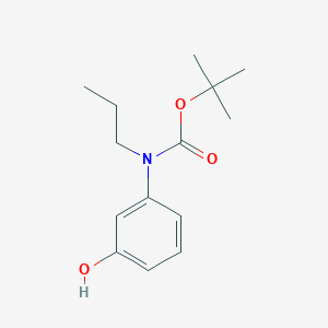 molecular formula C14H21NO3 B8034090 Tert-butyl N-(3-hydroxyphenyl)-N-propylcarbamate 