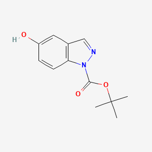 molecular formula C12H14N2O3 B8034093 tert-Butyl 5-hydroxy-1H-indazole-1-carboxylate 