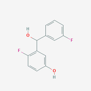 4-Fluoro-3-[(3-fluorophenyl)(hydroxy)methyl]phenol
