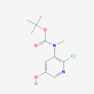 molecular formula C11H15ClN2O3 B8034152 Tert-butyl N-(2-chloro-5-hydroxypyridin-3-YL)-N-methylcarbamate 