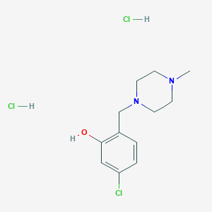 molecular formula C12H19Cl3N2O B8034155 5-Chloro-2-[(4-methylpiperazin-1-YL)methyl]phenol dihydrochloride 