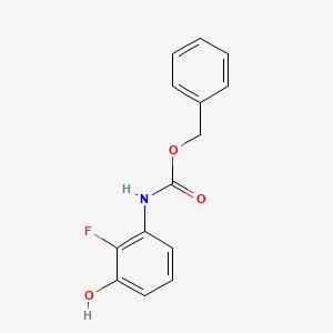 molecular formula C14H12FNO3 B8034156 Benzyl N-(2-fluoro-3-hydroxyphenyl)carbamate 