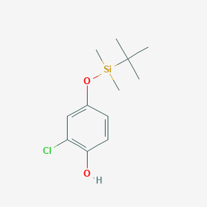 molecular formula C12H19ClO2Si B8034183 4-[(叔丁基二甲基甲硅烷基)氧基]-2-氯苯酚 