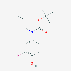 molecular formula C14H20FNO3 B8034190 Tert-butyl N-(3-fluoro-4-hydroxyphenyl)-N-propylcarbamate 