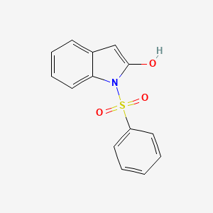 molecular formula C14H11NO3S B8034273 1-(benzenesulfonyl)-1H-indol-2-ol 