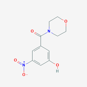 molecular formula C11H12N2O5 B8034282 3-[(Morpholin-4-yl)carbonyl]-5-nitrophenol 