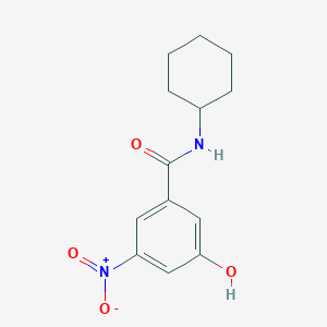 molecular formula C13H16N2O4 B8034308 N-Cyclohexyl-3-hydroxy-5-nitrobenzamide 