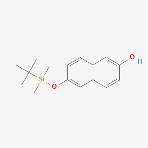 molecular formula C16H22O2Si B8034313 6-[(Tert-butyldimethylsilyl)oxy]naphthalen-2-OL 