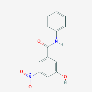 molecular formula C13H10N2O4 B8034326 3-Hydroxy-5-nitro-N-phenylbenzamide 