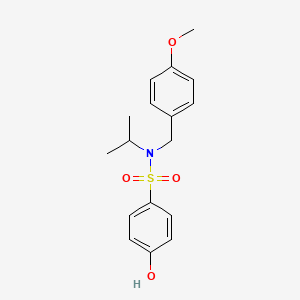 4-hydroxy-N-[(4-methoxyphenyl)methyl]-N-(propan-2-yl)benzene-1-sulfonamide