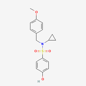 N-cyclopropyl-4-hydroxy-N-[(4-methoxyphenyl)methyl]benzene-1-sulfonamide