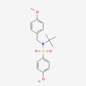 N-tert-butyl-4-hydroxy-N-[(4-methoxyphenyl)methyl]benzene-1-sulfonamide