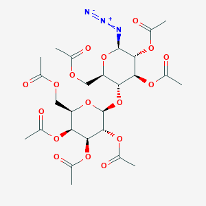 molecular formula C26H35N3O17 B8034404 2,3,6,2',3',6'-Hepta-O-acetyl-B-lactosyl azide 