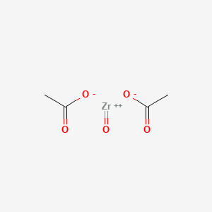 molecular formula C4H6O5Zr B8034532 Zirconium, bis(acetato-O,O')oxo- CAS No. 20645-04-9