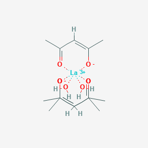 molecular formula C15H25LaO8 B8034561 Diaquatris(4-oxopent-2-en-2-olato-kappa^2^O,O')lanthanum(III) 