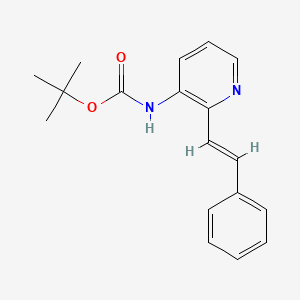 molecular formula C18H20N2O2 B8034648 tert-butyl (E)-(2-styrylpyridin-3-yl)carbamate 