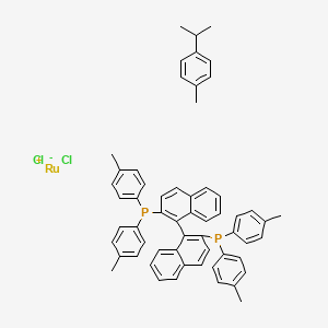 molecular formula C58H54Cl2P2Ru B8034719 (R)-RuCl[(p-cymene)(T-BINAP)]Cl 