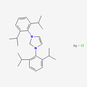 molecular formula C27H36AgClN2 B8034721 Chloro[1,3-bis(2,6-diisopropylphenyl)imidazol-2-ylidene]silver 
