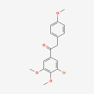 molecular formula C17H17BrO4 B8034769 1-(3-Bromo-4,5-dimethoxyphenyl)-2-(4-methoxyphenyl)ethanone 