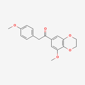1-(8-Methoxy-2,3-dihydro-1,4-benzodioxin-6-yl)-2-(4-methoxyphenyl)ethanone