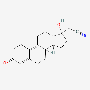 molecular formula C20H25NO2 B8034811 17-Cyanomethyl-17-hydroxy-estra-4,9-dien-3-one 