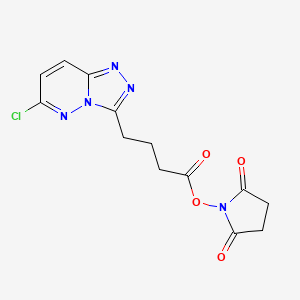 1-{[4-(6-Chloro[1,2,4]triazolo[4,3-b]pyridazin-3-yl)butanoyl]oxy}pyrrolidine-2,5-dione