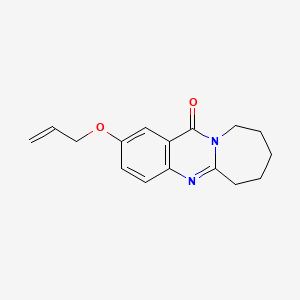 molecular formula C16H18N2O2 B8034888 2-(prop-2-en-1-yloxy)-7,8,9,10-tetrahydroazepino[2,1-b]quinazolin-12(6H)-one 