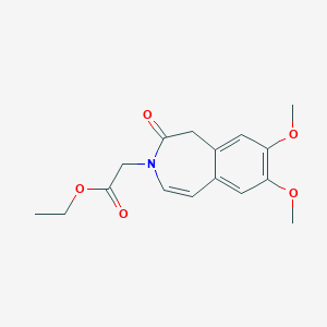 molecular formula C16H19NO5 B8034904 ethyl (7,8-dimethoxy-2-oxo-1,2-dihydro-3H-3-benzazepin-3-yl)acetate 