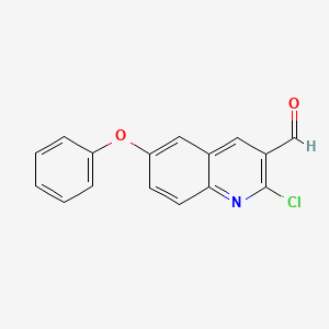 molecular formula C16H10ClNO2 B8034912 2-Chloro-6-phenoxyquinoline-3-carbaldehyde 