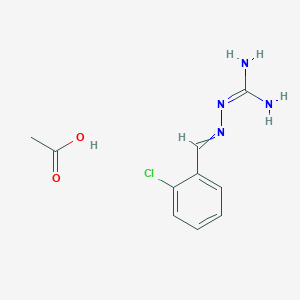 1-{[(2-Chlorophenyl)methylidene]amino}guanidine; acetic acid