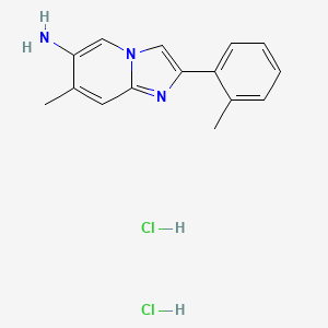 7-Methyl-2-(2-methylphenyl)imidazo[1,2-A]pyridin-6-amine dihydrochloride