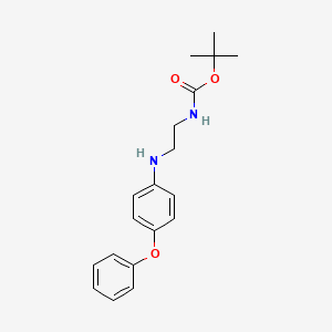 molecular formula C19H24N2O3 B8034967 tert-butyl N-[2-(4-phenoxyanilino)ethyl]carbamate 