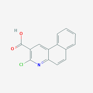 molecular formula C14H8ClNO2 B8034975 3-Chlorobenzo[f]quinoline-2-carboxylic acid 