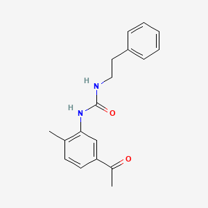molecular formula C18H20N2O2 B8035044 1-(5-Acetyl-2-methylphenyl)-3-(2-phenylethyl)urea 