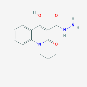4-Hydroxy-1-(2-methylpropyl)-2-oxo-1,2-dihydroquinoline-3-carbohydrazide