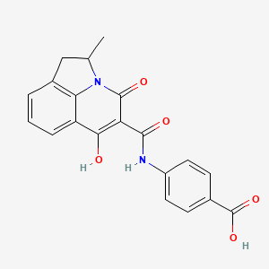 molecular formula C20H16N2O5 B8035065 4-[(9-Hydroxy-2-methyl-11-oxo-1-azatricyclo[6.3.1.04,12]dodeca-4(12),5,7,9-tetraene-10-carbonyl)amino]benzoic acid 