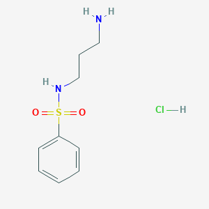 molecular formula C9H15ClN2O2S B8035071 N-(3-aminopropyl)benzenesulfonamide hydrochloride 