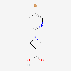 molecular formula C9H9BrN2O2 B8035077 1-(5-Bromopyridin-2-yl)azetidine-3-carboxylic acid 