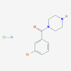 molecular formula C11H14BrClN2O B8035091 (3-Bromophenyl)(piperazin-1-YL)methanone hcl 