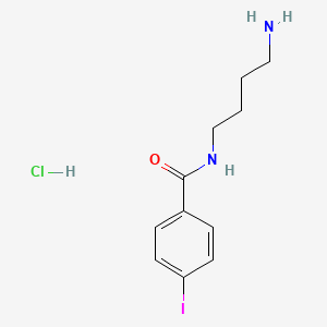 molecular formula C11H16ClIN2O B8035142 N-(4-Aminobutyl)-4-iodobenzamide hydrochloride 