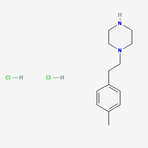 molecular formula C13H22Cl2N2 B8035163 1-[2-(4-Methylphenyl)ethyl]piperazine 2HCl 