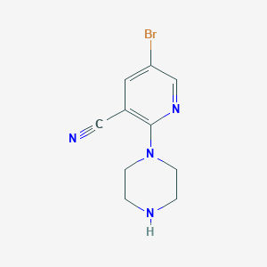 5-Bromo-2-(piperazin-1-yl)pyridine-3-carbonitrile