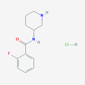 2-Fluoro-N-(piperidin-3-yl)benzamide (HCl)