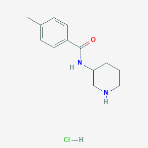 molecular formula C13H19ClN2O B8035178 4-Methyl-N-(piperidin-3-yl)benzamide (HCl) 