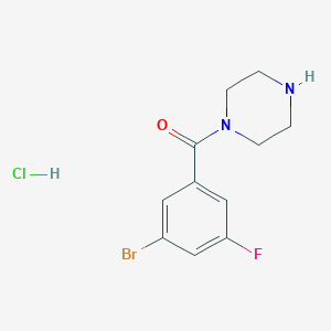 (3-Bromo-5-fluorophenyl)(piperazin-1-yl)methanone hydrochloride