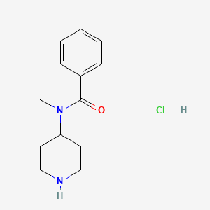 molecular formula C13H19ClN2O B8035192 n-Methyl-n-4-piperidinylbenzamide hcl 