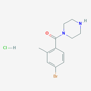 molecular formula C12H16BrClN2O B8035210 (4-Bromo-2-methylphenyl)(piperazin-1-yl)methanone hydrochloride 