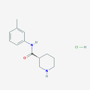 molecular formula C13H19ClN2O B8035263 (R)-N-(m-tolyl)piperidine-3-carboxamide hydrochloride 