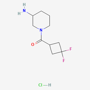 molecular formula C10H17ClF2N2O B8035300 (3-Aminopiperidin-1-yl)(3,3-difluorocyclobutyl)methanone hydrochloride 
