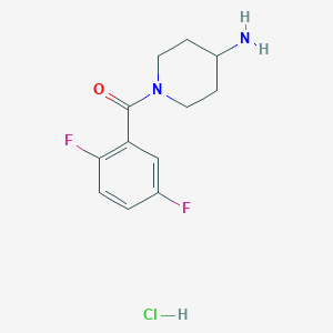 molecular formula C12H15ClF2N2O B8035307 1-(2,5-Difluorobenzoyl)piperidin-4-amine hydrochloride 